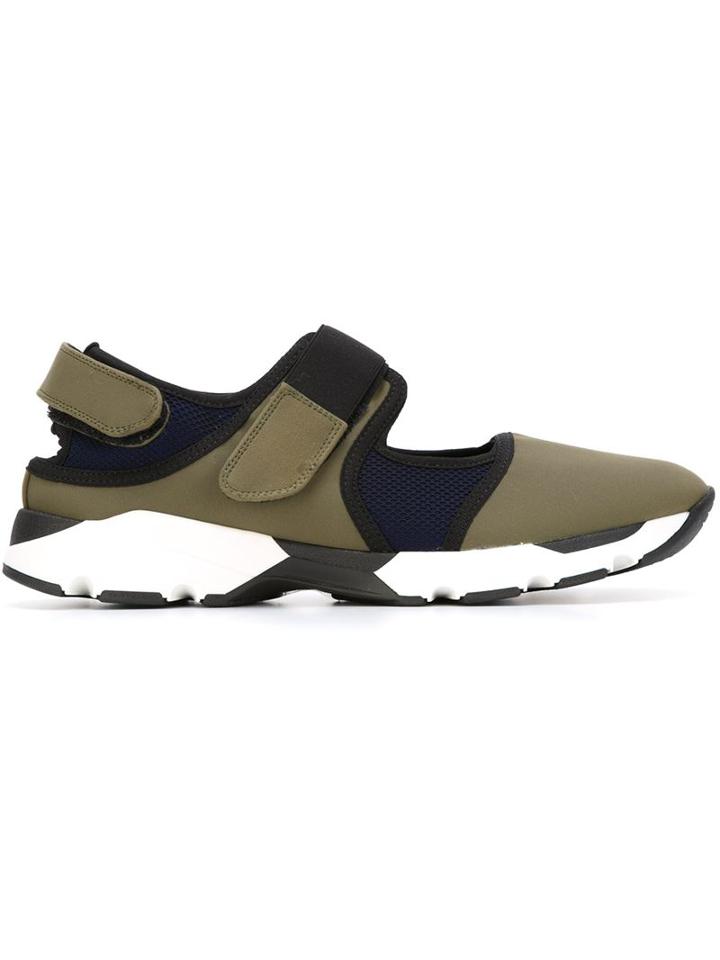 Marni Velcro Fastening Sneakers, Women's, Size: 39, Grey, Polyurethane/rubber