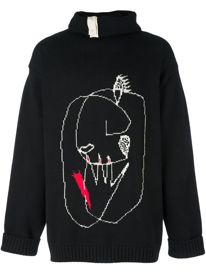 Yohji Yamamoto Face & Hand Jq Turtle H Jumper