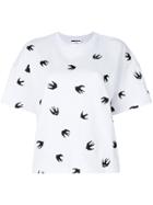 Mcq Alexander Mcqueen Embroidered Swallow T-shirt - White