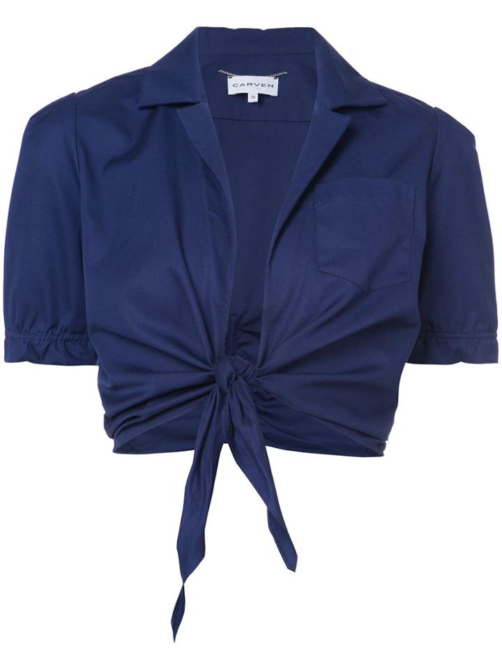 Carven Tie Knot Blouse - Blue