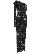 Solace London Jovan Floral-print Gown - Black