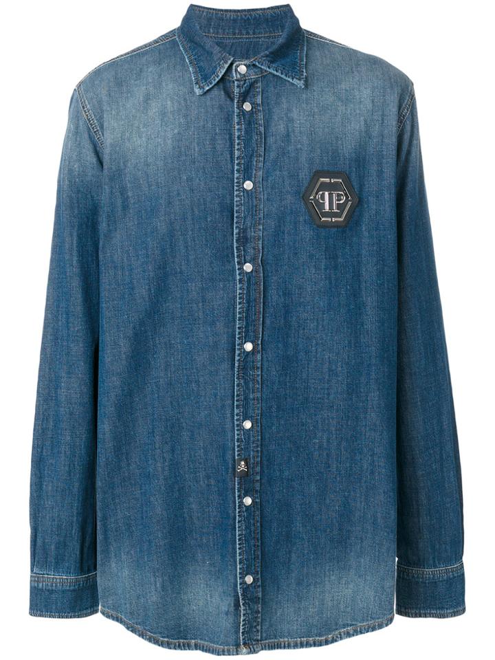 Philipp Plein Eisuche Denim Shirt - Blue