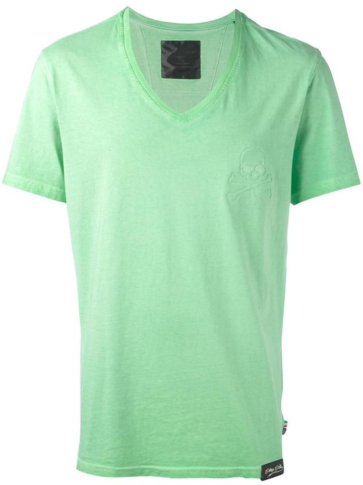 Philipp Plein 'down Cast' T-shirt, Men's, Size: Small, Green, Cotton