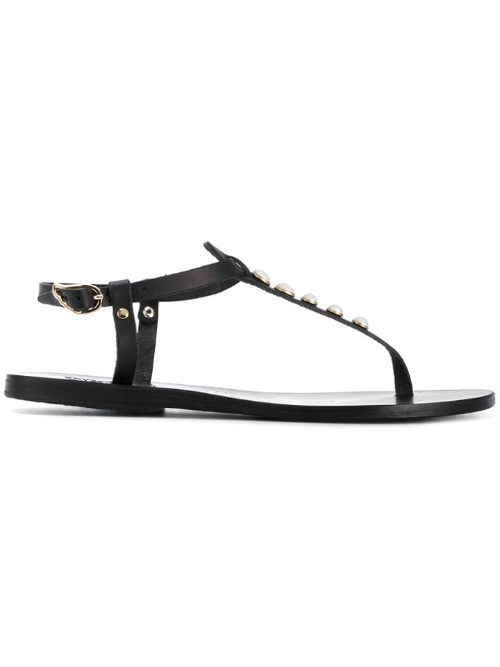 Ancient Greek Sandals Lito Pearl Sandals - Black