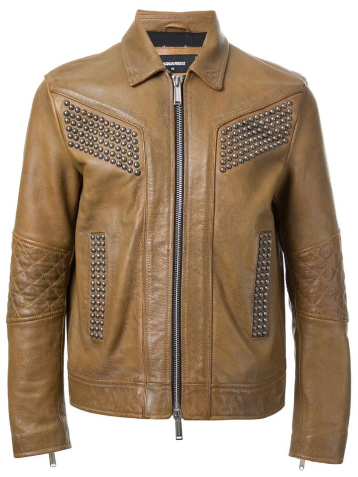 Dsquared2 Studded Leather Jacket