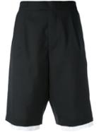 Raf Simons - Contrast Shorts - Women - Cotton/virgin Wool - 50, Black, Cotton/virgin Wool