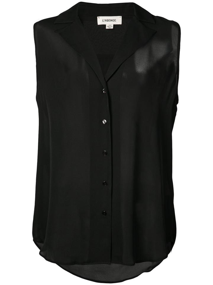 L'agence Sleeveless Shirt - Black