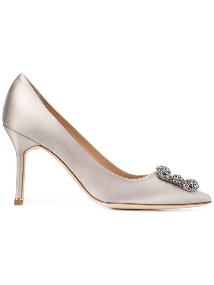 Manolo Blahnik Hangisi 90 Pumps - Grey