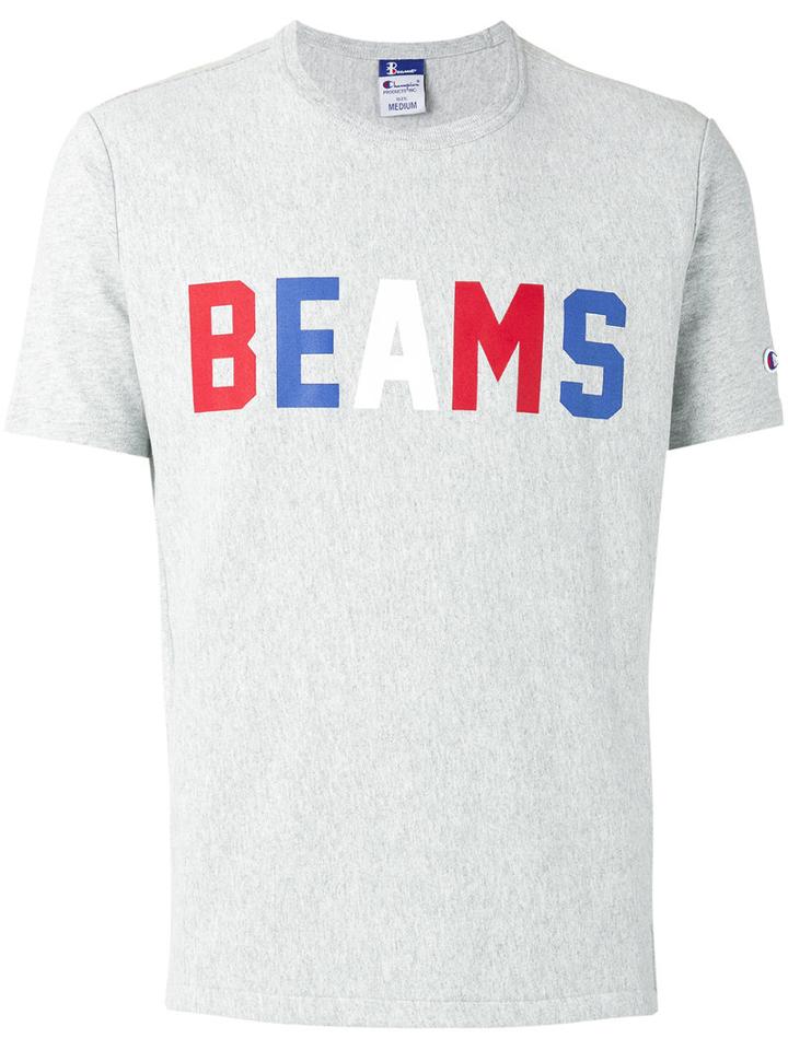 Champion Beams Print T-shirt, Men's, Size: Medium, Grey, Cotton/polyester