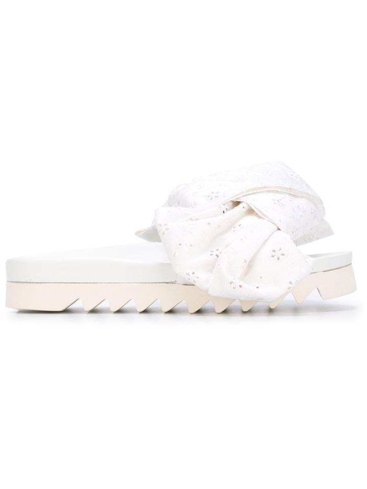 Joshua Sanders Eyelet Scarf Detail Sandal