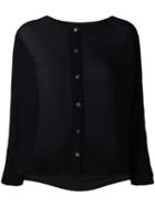 Issey Miyake Cauliflower - Wrinkled Cardigan - Women - Polyester - One Size, Women's, Black, Polyester