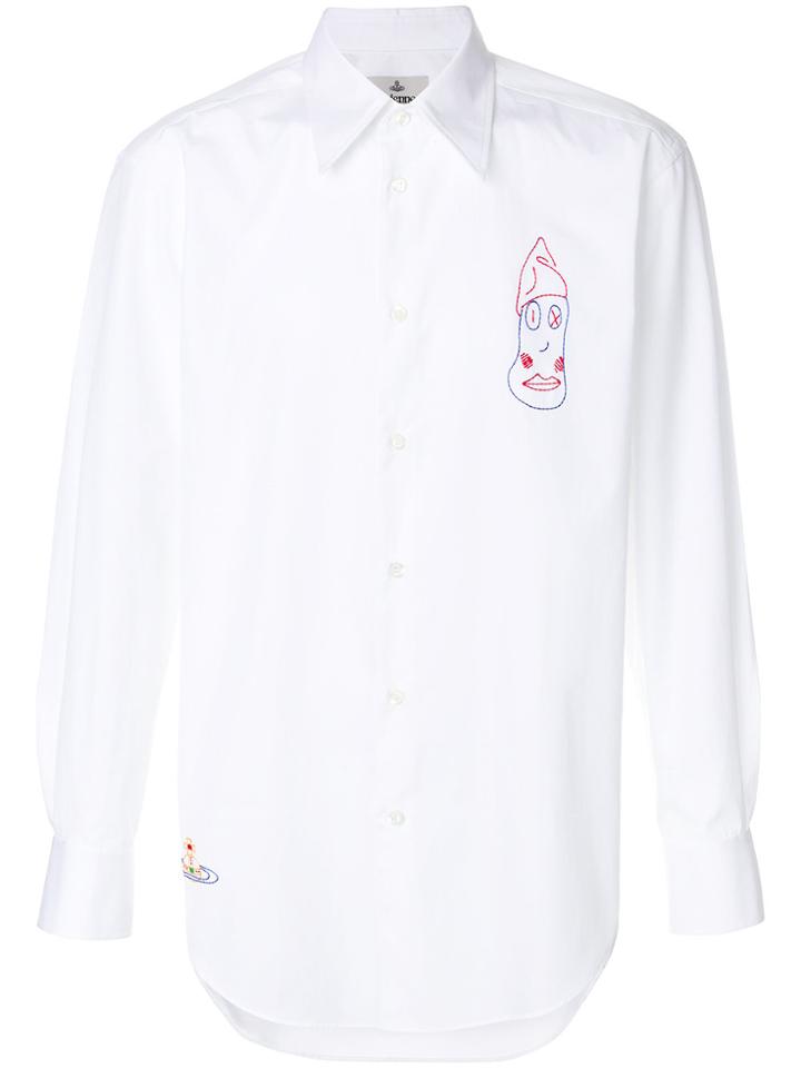 Vivienne Westwood Embroidered Face Shirt - White