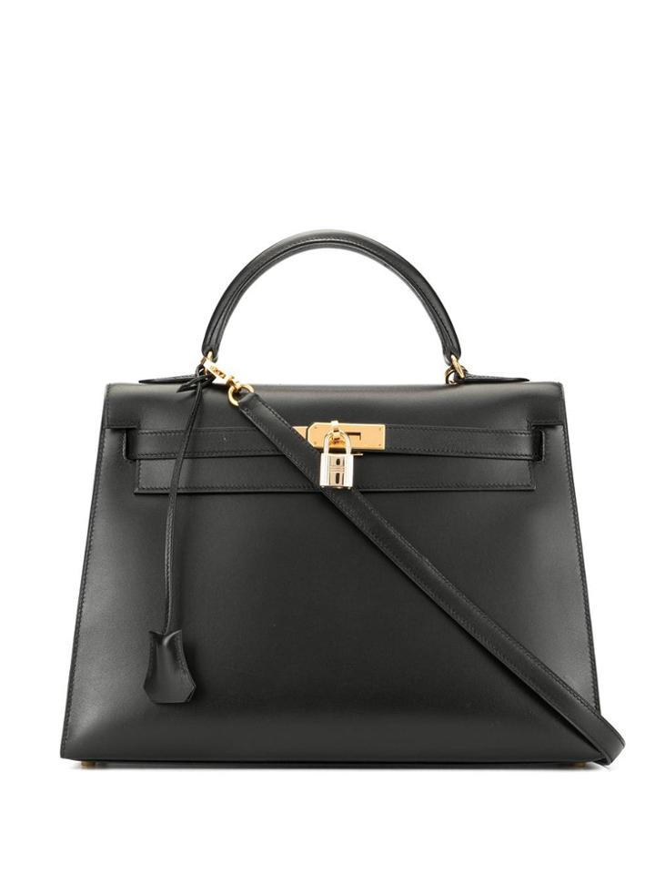 Hermès Pre-owned Kelly 32 Sellier 2way Hand Bag - Black