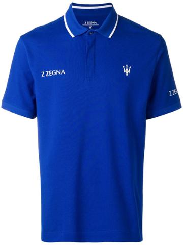 Z Zegna Maserati Mock Polo Shirt - Blue