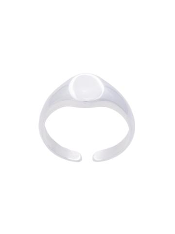 Biis Small Signet Ring - Metallic