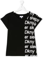 Dkny Kids Teen Logo Printed T-shirt - Black