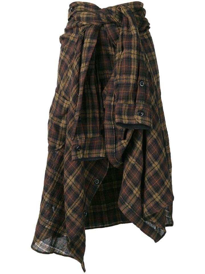 Faith Connexion High-waisted Shirt-skirt - Brown