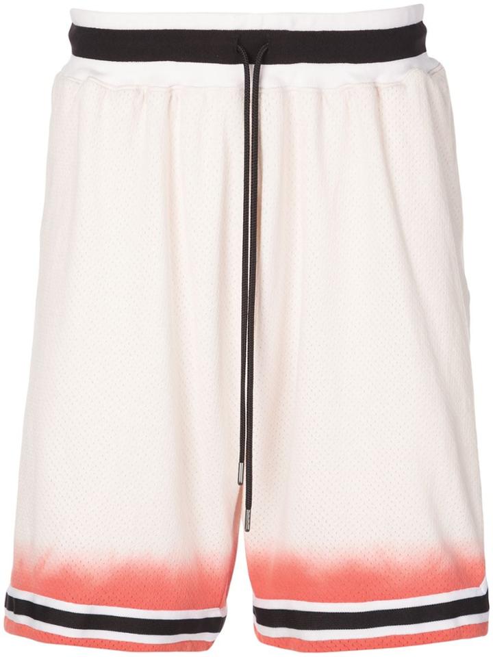 John Elliott Gradient Hem Shorts - White