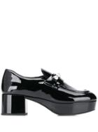 Miu Miu Embellished Detail Platform Loafers - Black