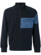 Prada Chest Pocket Zipped Sweatshirt - Blue