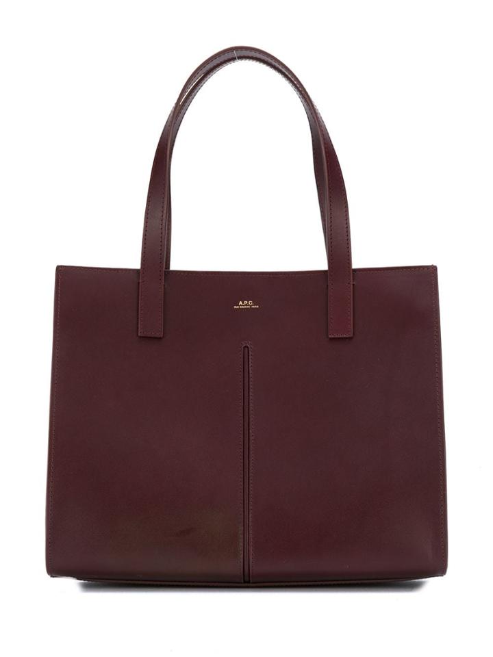 A.p.c. Logo Stamp Tote Bag - Red