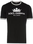 Dolce & Gabbana Crown Logo Graphic T-shirt - Black
