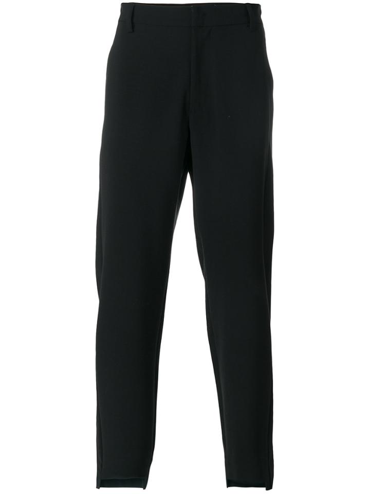 Maison Flaneur Loose-fit Cropped Trousers - Black