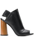 3.1 Phillip Lim Chunky Heel Open Toe Mules - Black