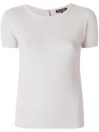 Loro Piana Cropped Fine Knit T-shirt - Grey