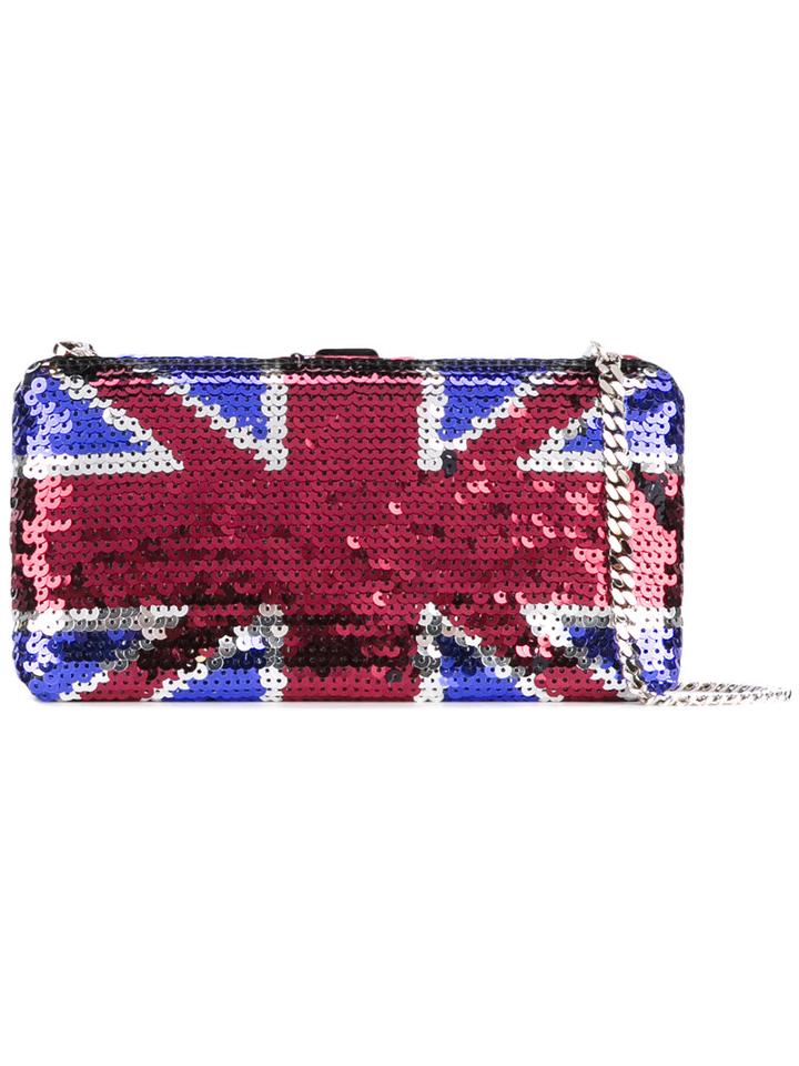 Dsquared2 - Sequin Union Jack Clutch Bag - Women - Cotton/pvc - One Size, Blue, Cotton/pvc