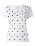 Marc Jacobs Beaded Polka Dot T-shirt, Women's, Size: Small, White, Cotton/glass