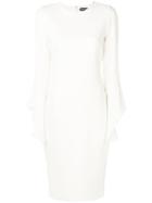 Tom Ford Ruffled Sleeves Dress - White