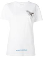 Off-white Logo Print T-shirt, Women's, Size: Xs, White, Cotton