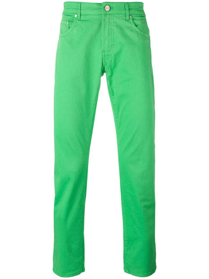 Pt01 - Classic Chino Trousers - Men - Cotton/spandex/elastane - 38, Green, Cotton/spandex/elastane