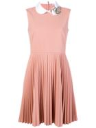 Red Valentino Flared Pleated Dress - Pink & Purple