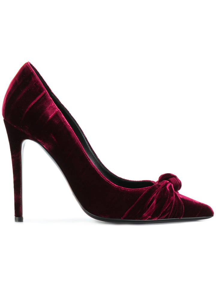 Deimille Bow Detail Pumps - Red