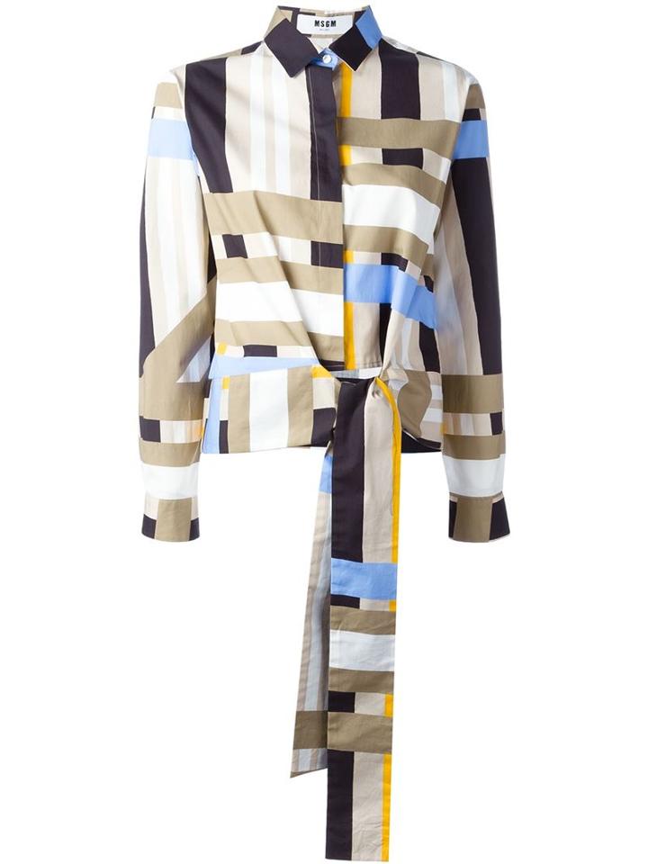 Msgm Panelled Shirt