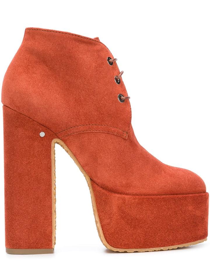 Laurence Dacade Platform Ankle Boots - Yellow & Orange