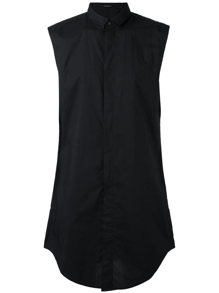 Unconditional - Long Sleeveless Shirt - Men - Cotton - S, Black, Cotton