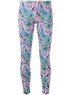 Etro Abstract Print Leggings, Women's, Size: 42, Nylon/spandex/elastane