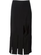 Opening Ceremony Twisted Strap Mid-length Skirt, Women's, Size: 0, Black, Polyethylene