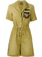Mr & Mrs Italy - Military Playsuit - Women - Cotton - 40, Women's, Green, Cotton