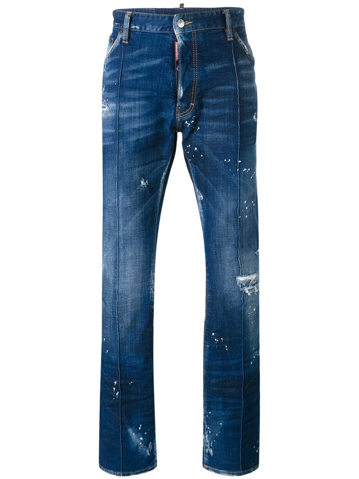 Dsquared2 - Richard Jeans - Men - Cotton/polyester/spandex/elastane - 44, Blue, Cotton/polyester/spandex/elastane