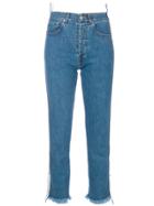 Forte Couture Logo Banded Skinny Jeans - Blue