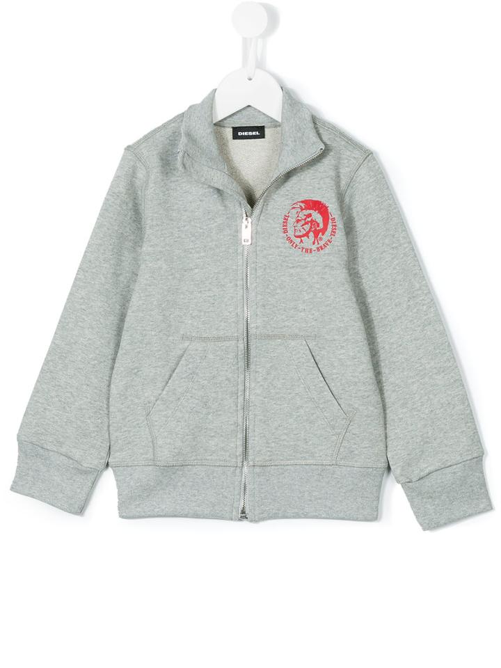Diesel Kids - Logo Print Jacket - Kids - Cotton - 3 Yrs, Grey