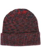 Missoni Cashmere Ribbed Beanie, Men's, Red, Cashmere