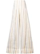 Jacquemus Striped Wide-leg Trousers - Neutrals