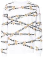 Moschino Toy Bear Tape Print Sweatshirt - White