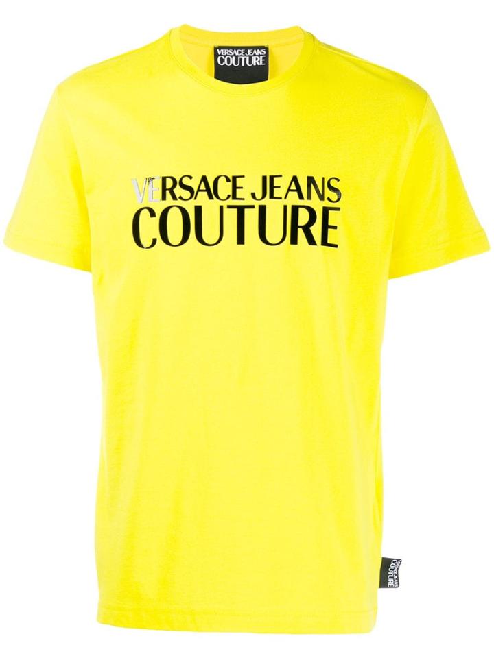 Versace Jeans Couture Logo Print T-shirt - Yellow