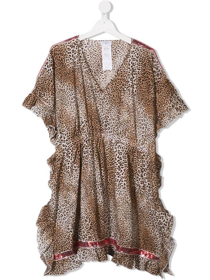 Monnalisa Leopard-print Dress - Brown